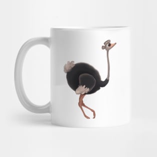 Cute Ostrich Drawing Mug